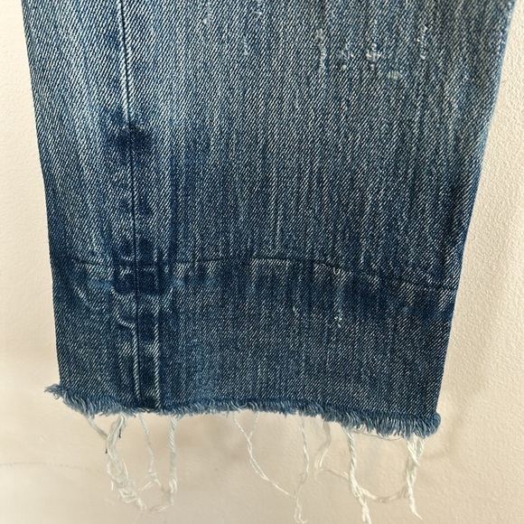 Vice Denim MILF Distressed High Waisted Frayed Hemline Womens Size 31 Blue Jeans - Picture 7 of 15
